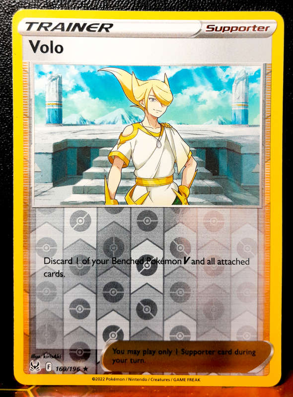 Pokemon Card - Volo 169/196 - Reverse Holo Trainer - SWSH Lost Origins NM