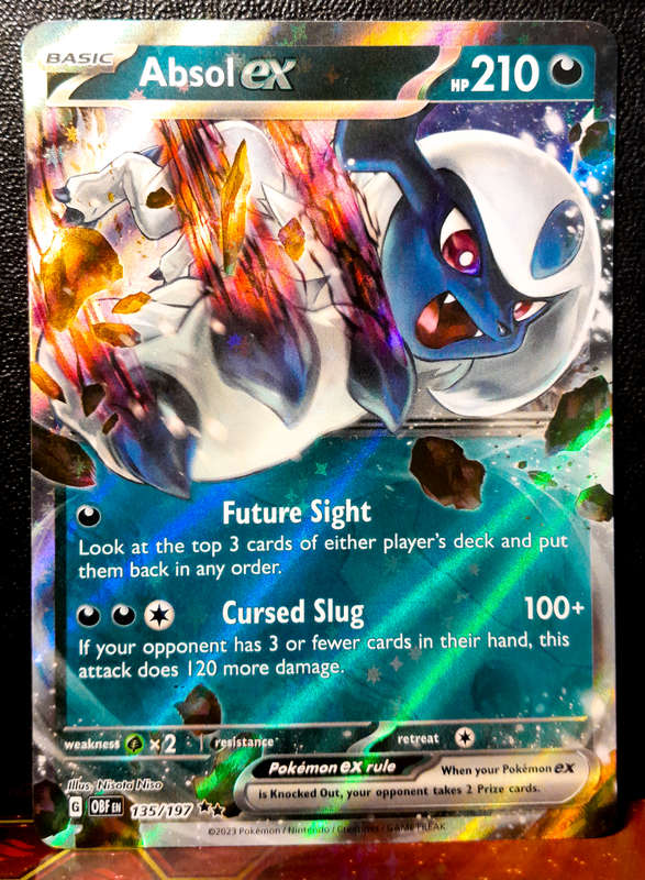 Pokemon Card - Absol 135/197 - Holofoil Double Rare - Obsidian Flames