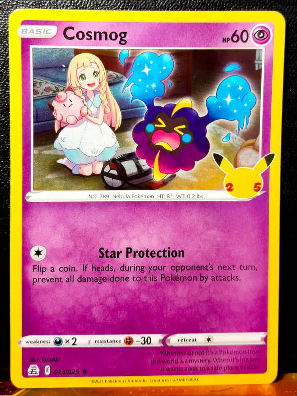 Pokemon Card - Cosmog 013/025 - Holofoil Rare - Celebrations 25th Anniversary NM