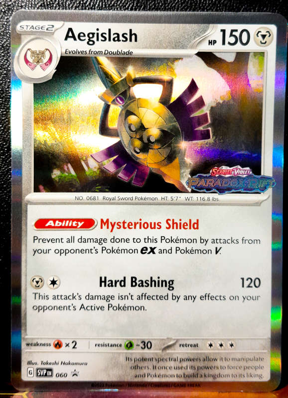 Pokemon Card - Aegislash SVP060  - Paradox Rift  PRE-RELEASE PROMO - NM
