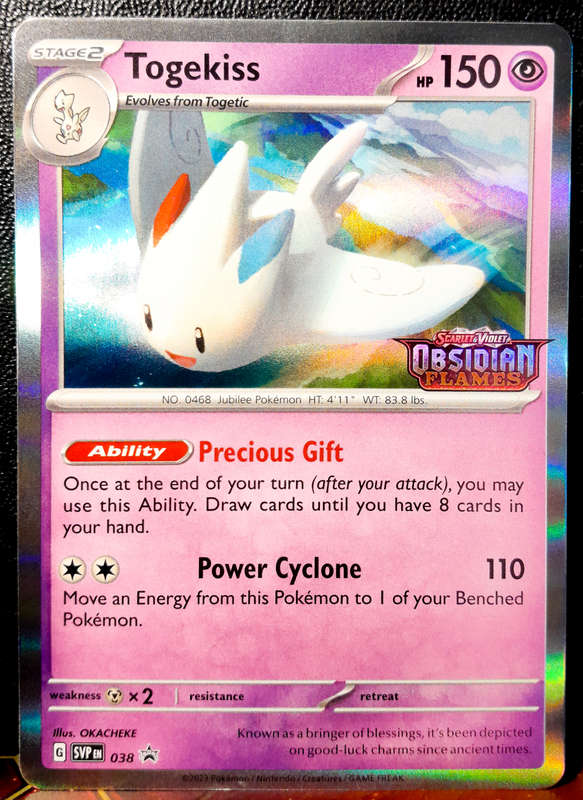 Pokemon Card - Togekiss SVP038  - Obsidian Flames - PRE-RELEASE PROMO - NM