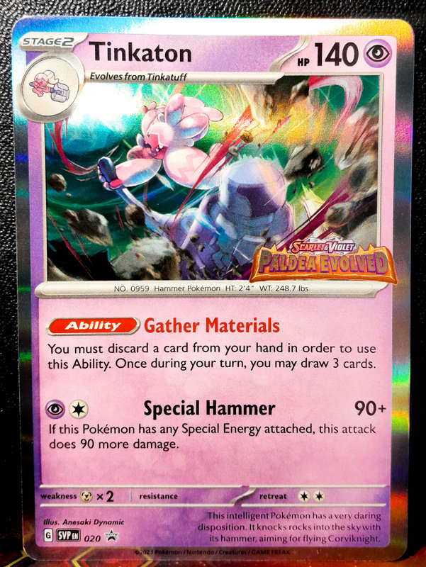 Pokemon Card - Tinkaton SVP020  - Paldea Evolved - PRE-RELEASE PROMO - NM