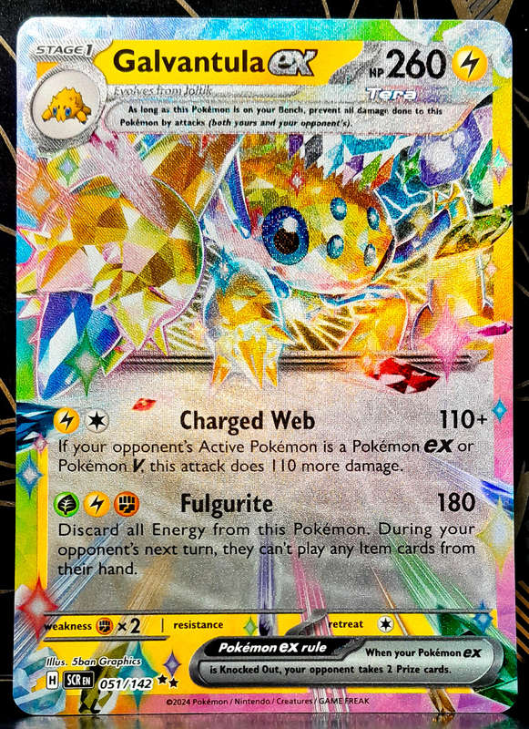 Pokemon Card - Galvantula 051/142 - Holofoil Double Rare - Stellar Crown