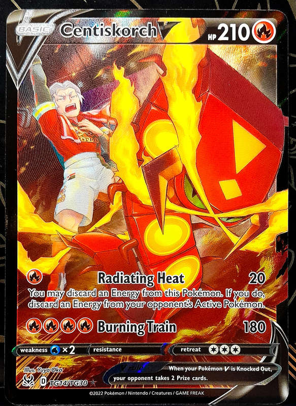 Pokemon Card - Centiskorch V TG14/TG30 - Trainer Gallery - Lost Origin NM