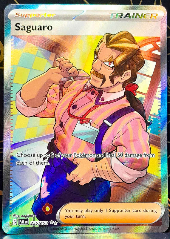 Pokemon Card - Saguaro 255/193 - Full Art Trainer - Paldea Evolved NM