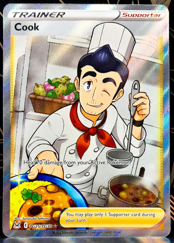 Pokemon Card - Cook TG25/TG30 - Trainer Gallery - Full Art Trainer - Lost Origin NM