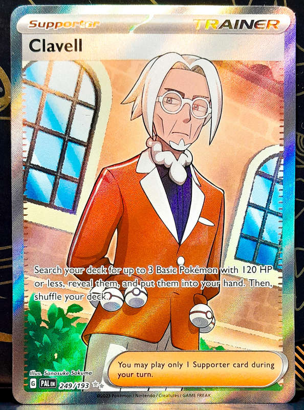 Pokemon Card - Clavell 249/193 - Full Art Trainer - Paldea Evolved NM