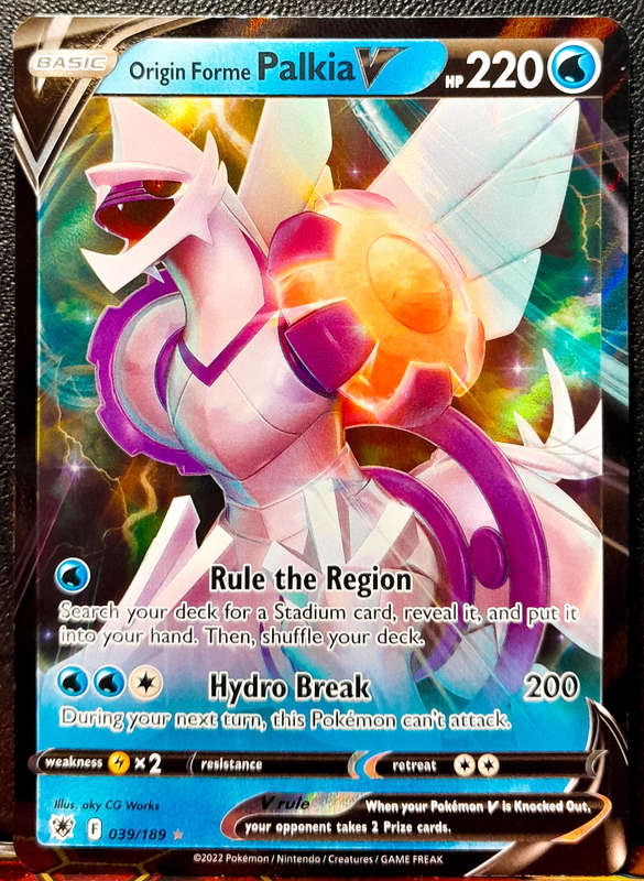 Pokemon Card - Origin Forme Palkia V 039/189 - Holofoil Rare - Astral Radiance - NM