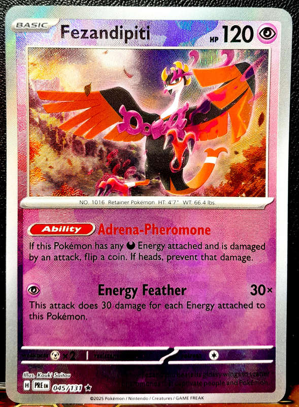 Pokemon Card - Fezandipiti 045/131 - Pokeball Holofoil Rare - Prismatic Evolutions  NM