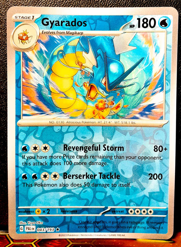 Pokemon Card - Gyarados 043/193 - Reverse Holo - Paldea Evolved NM