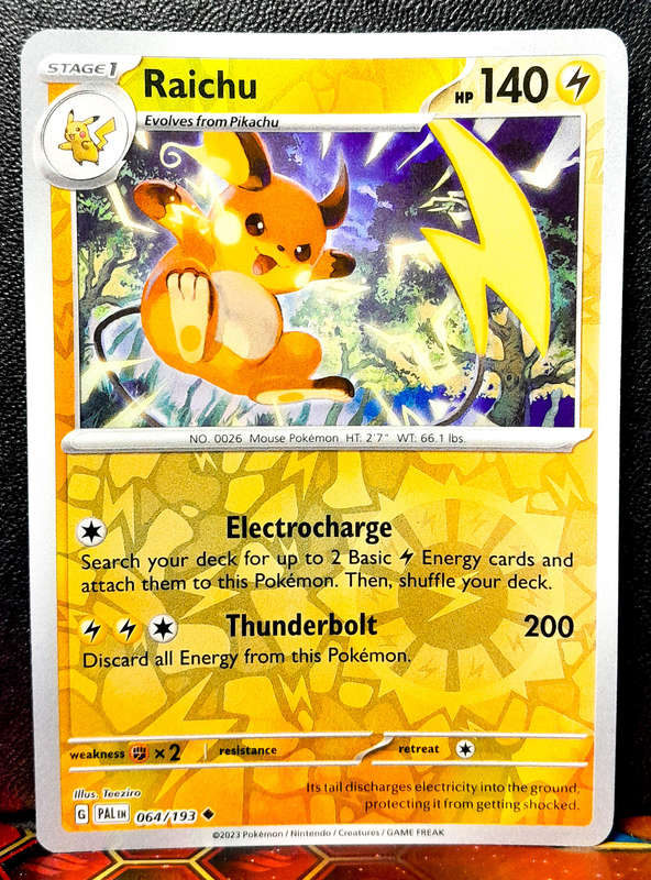 Pokemon Card - Raichu 064/193 - Reverse Holo - Paldea Evolved NM