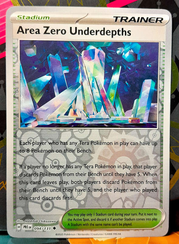 Pokemon Card - Area Zero Underdepths 094/131 - Reverse Holo Trainer - Prismatic Evolutions  NM