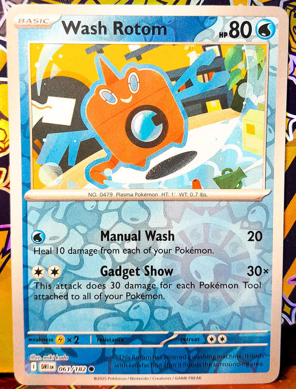 Pokemon Card - Wash Rotom 061/182 - Reverse Holofoil - Destined Rivals - NM