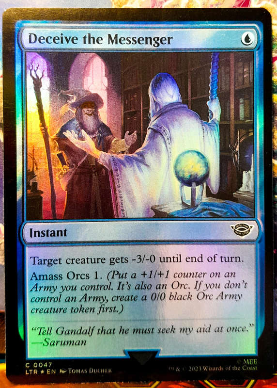 Magic the Gathering - Deceive the Messenger - LTR 0047 - FOIL - Lord of the Rings - NM
