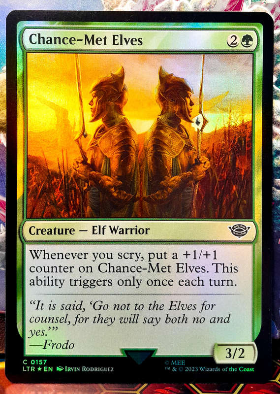 Magic the Gathering - Chance - Met Elves LTR 0157 - FOIL - Lord of the Rings - NM