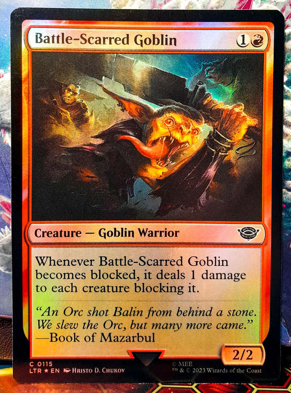 Magic the Gathering - Battle-Scarred Goblin LTR 0115 - FOIL - Lord of the Rings - NM