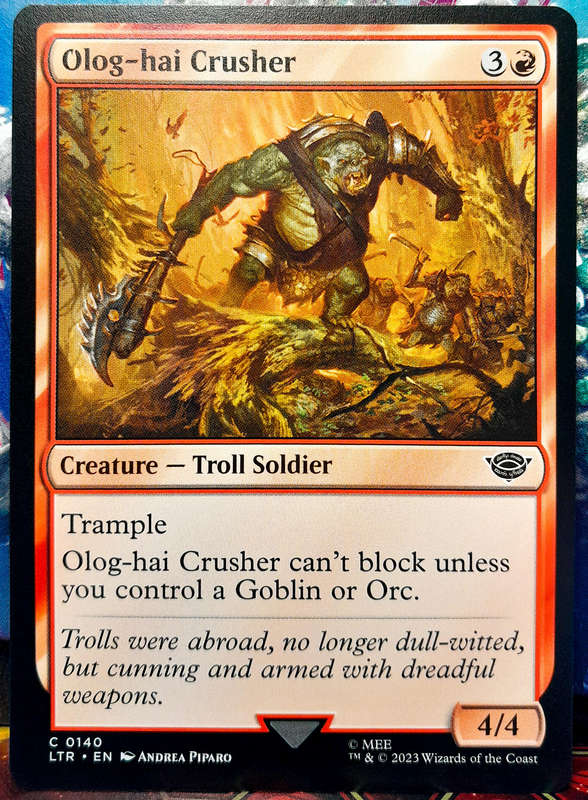 Magic the Gathering - Olog-hai Crusher LTR 0140 - Common - Lord of the Rings - NM