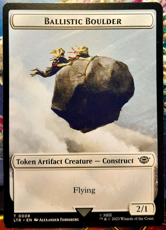 Magic the Gathering - Ballistic Boulder T 0008 - TOKEN - Lord of the Rings - NM