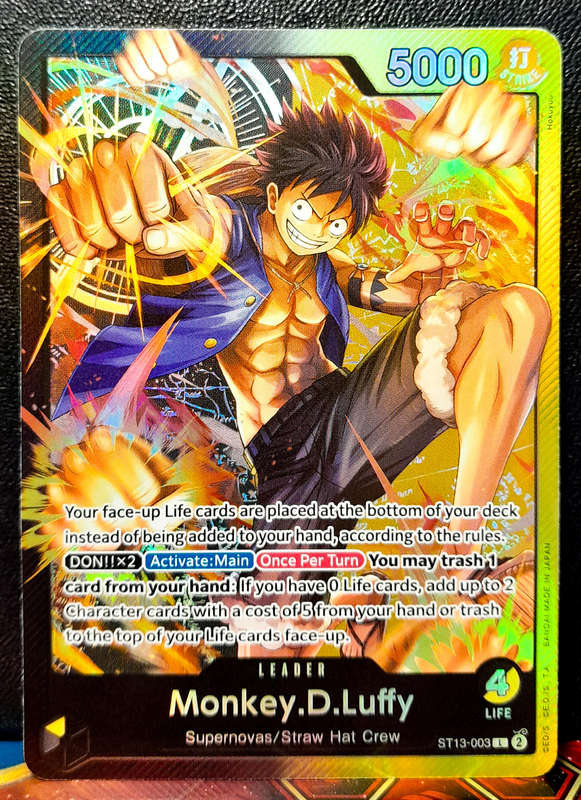 One Piece Trading Card Game - Monkey.D.Luffy ST13-003 - Textured Holofoil - NM