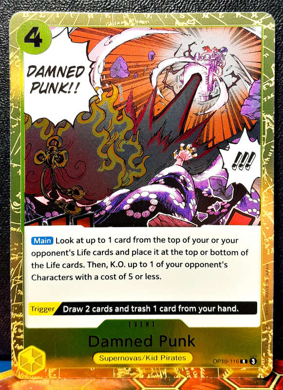 One Piece Trading Card Game - Damned Punk OP10-116 - RARE - Holofoil - NM