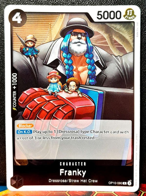 One Piece Trading Card Game - Franky OP10-090 - RARE - Holofoil - NM