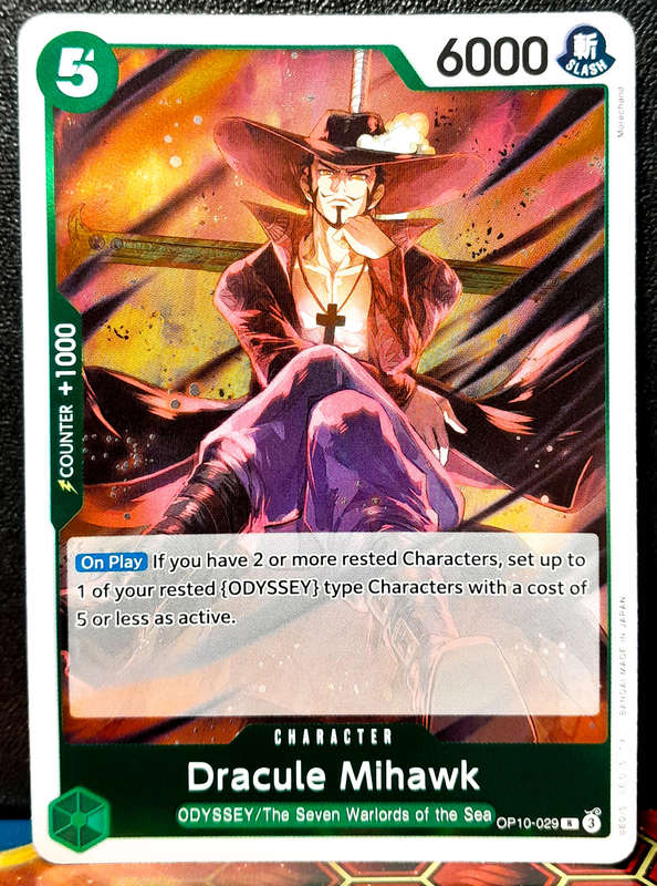 One Piece Trading Card Game - Cracule Mihawk OP10-029 - RARE - Holofoil - NM