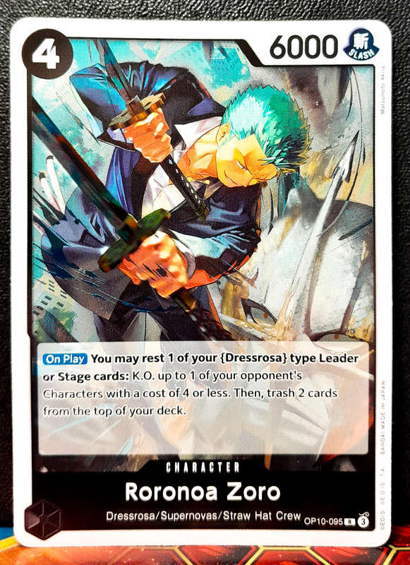 One Piece Trading Card Game - Roronoa Zoro OP10-095 - RARE - Holofoil - NM