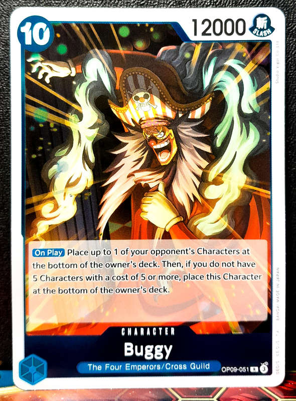One Piece Trading Card Game - Buggy OP09-051 - RARE - Holofoil - NM