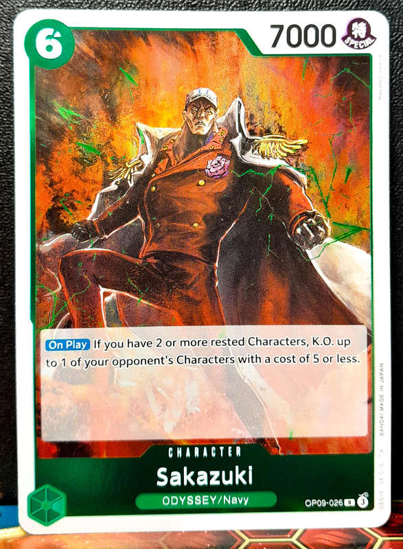 One Piece Trading Card Game - Sakazuki OP09-026 - RARE - Holofoil - NM