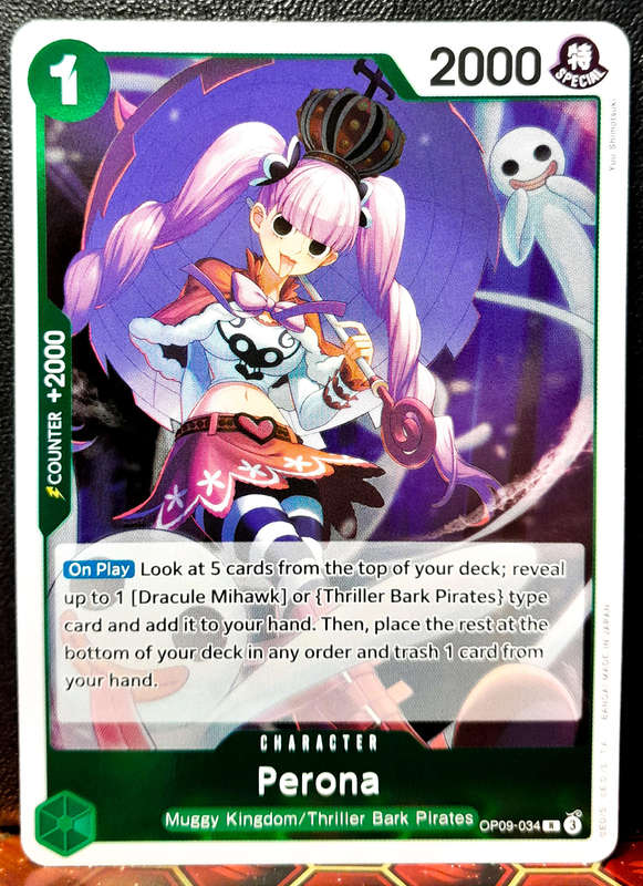 One Piece Trading Card Game - Perona OP09-034 - RARE - Holofoil - NM
