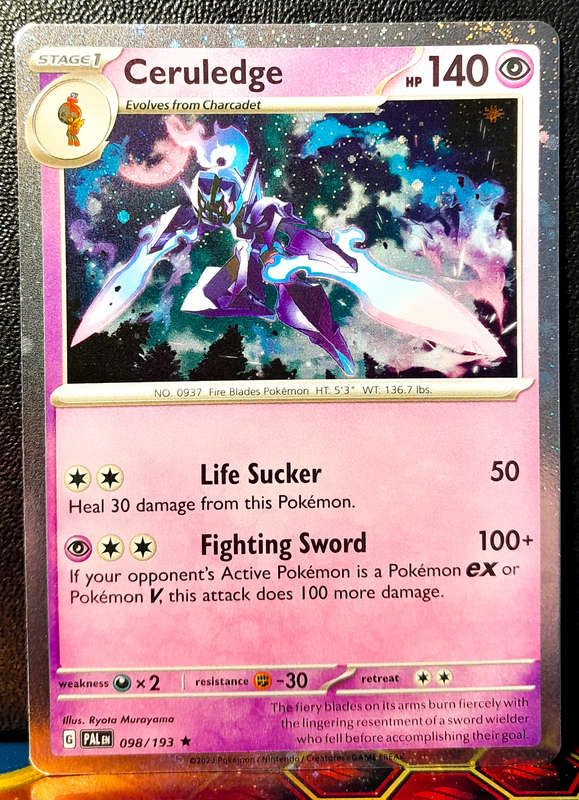Pokemon Card - Ceruledge 098/193 - Cosmo Holo - Paldea Evolved - NM