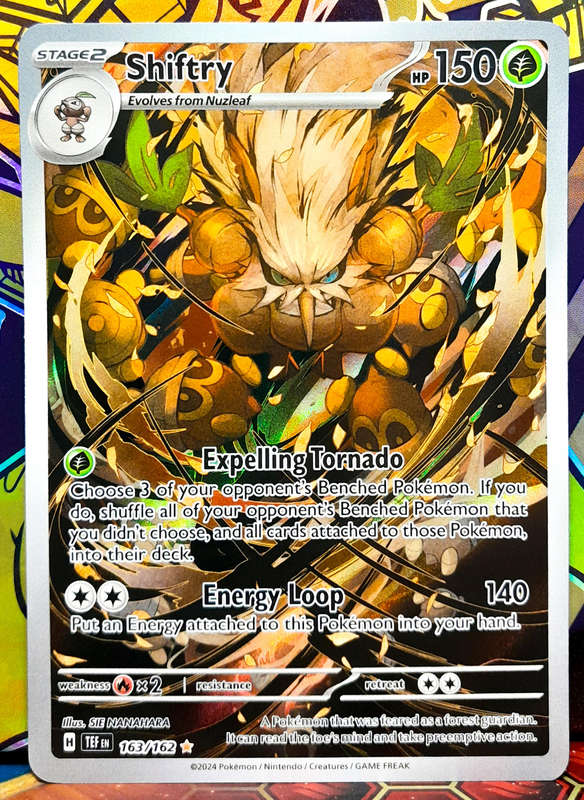 Pokemon Card - Shiftry 163/162 - Illustraition Rare - Temporal Forces NM