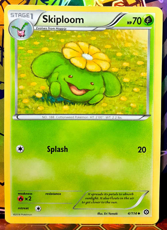 Pokemon Card - Skiploom 4/114 - Uncommon - XY Steam Siege 2016 - NM