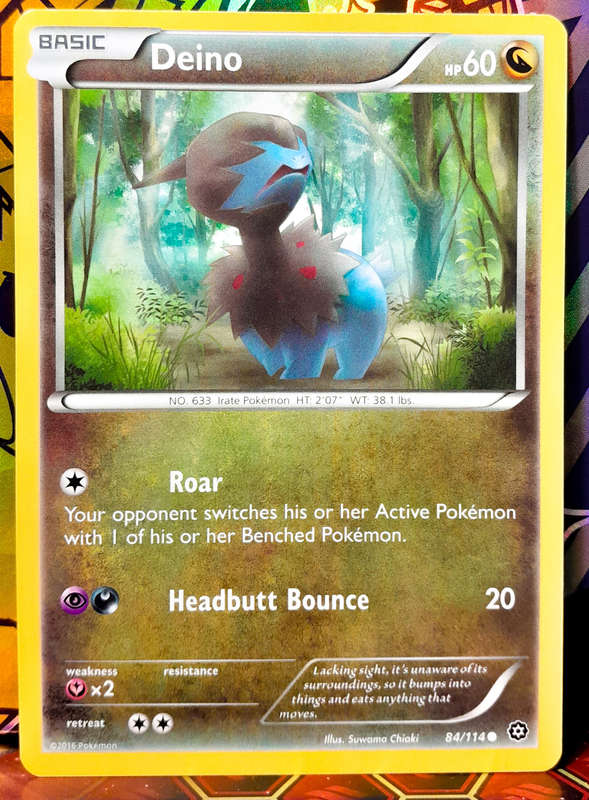 Pokemon Card - Deino 84/114 - Common - XY Steam Siege 2016 - NM