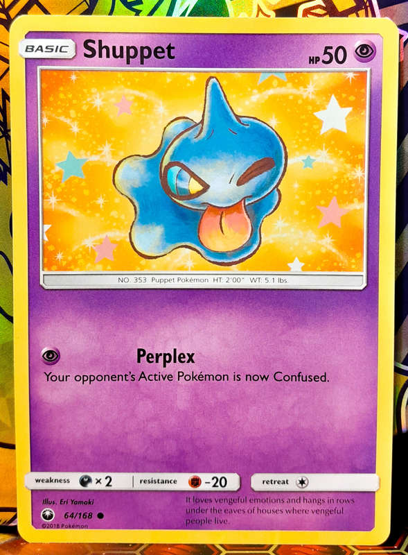 Pokemon Card - Shuppet 64/168 - Common - Sun & Moon Celestial Storm - NM