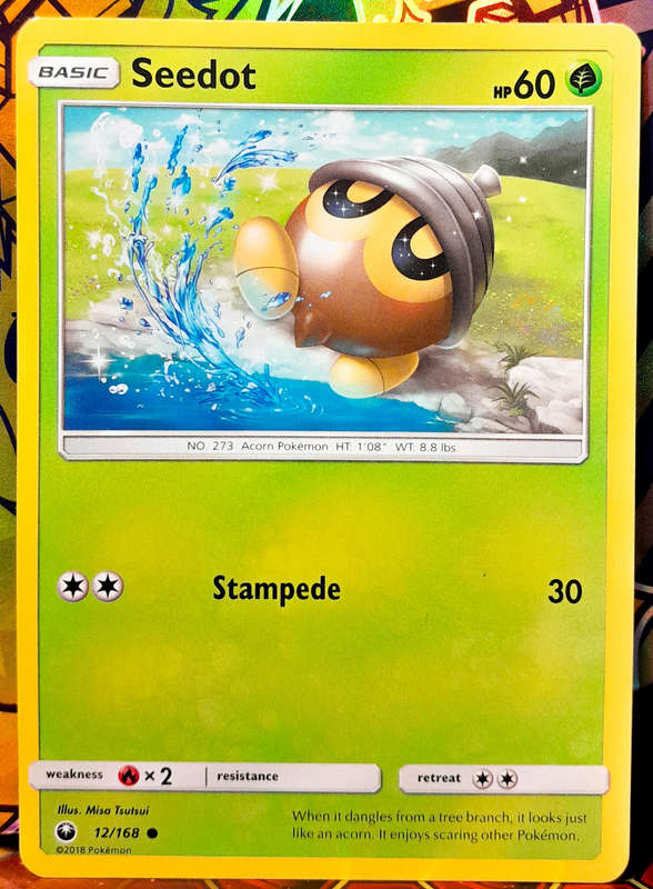 Pokemon Card - Seedot 12/168 - Common - Sun & Moon Celestial Storm - NM