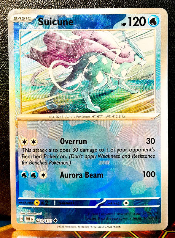 Pokemon Card - Suicune 024/131 - Pokeball Textured Holo - Prismatic Evolutions