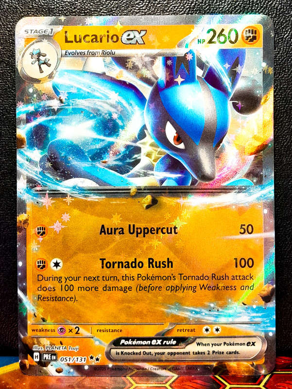Pokemon Card - Lucario EX 051/131 - Holofoil Double RARE - Prismatic Evolutions
