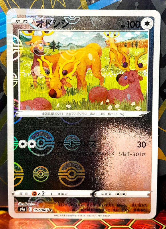 Pokemon Card - Stantler 057/067 - Pokeball Reverse Holo - Battle Region - Japanese NM
