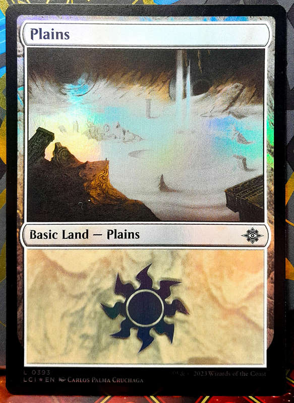 Magic the Gathering - Basic Land - Plains (393) - FOIL -  Lost Caverns Of Ixalan - NM