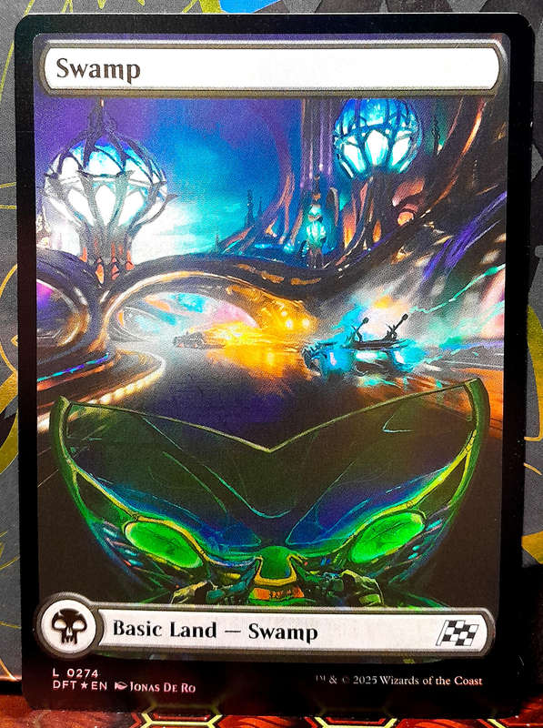 Magic the Gathering - Basic Land - Swamp (264) - FOIL EXTENDED ART -  Aetherdrift  - NM