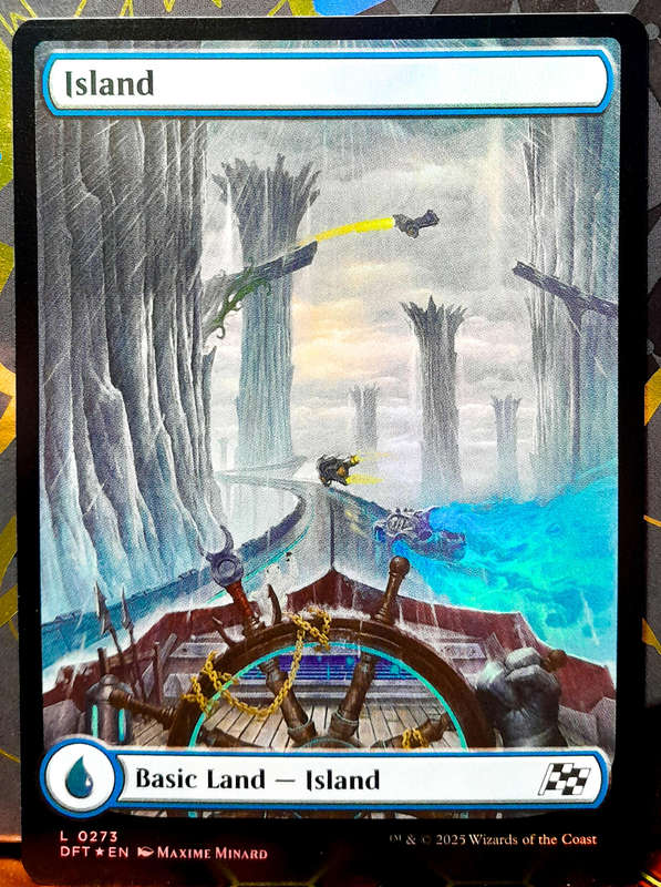 Magic the Gathering - Basic Land - Island (273) - FOIL EXTENDED ART -  Aetherdrift  - NM