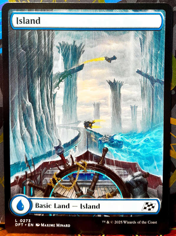 Magic the Gathering - Basic Land - Island (273) - NON-FOIL EXTENDED ART -  Aetherdrift  - NM