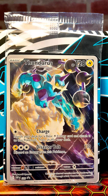 Pokemon Cards - Thundurus SVP209 - Holofoil - SEALED Promo - Black Bolt - NM