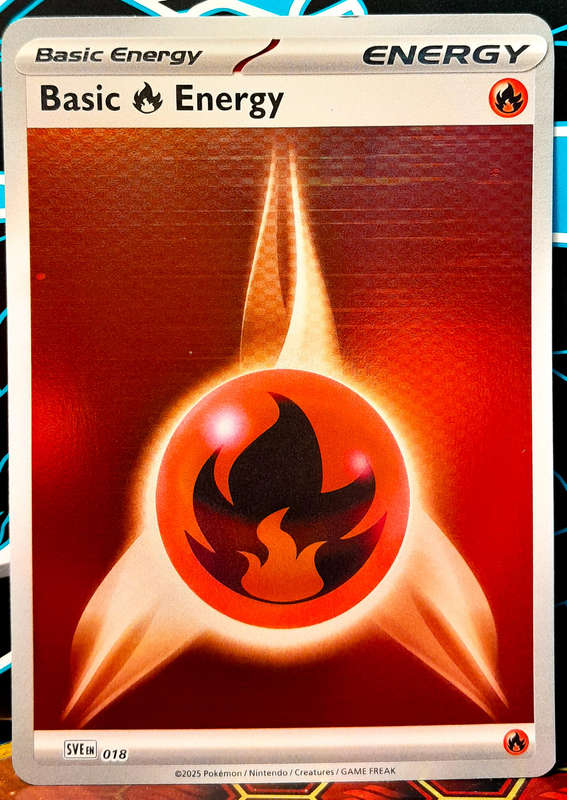 Pokemon Cards - Basic Fire Energy SVE018 - HOLOFOIL - Black Bolt - NM