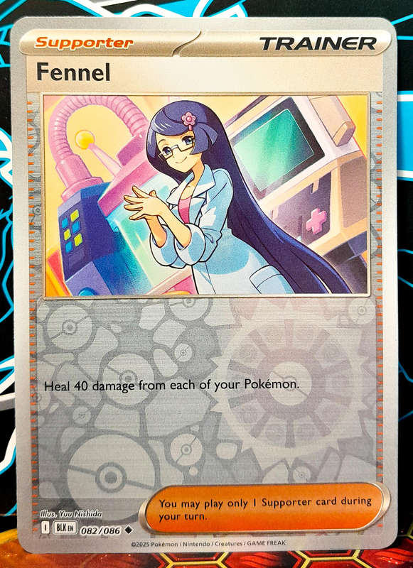 Pokemon Cards - Fennel 082/086 - Reverse Holofoil - Black Bolt - NM