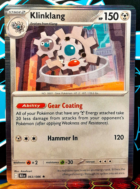 Pokemon Cards - Klingklang 063/086 - Holofoil Rare - Black Bolt - NM