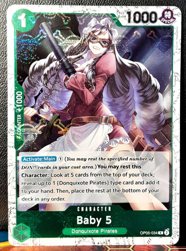 One Piece Trading Card Game - Baby 5 OP05-034 - PIRATE HOLO FOIL - NM