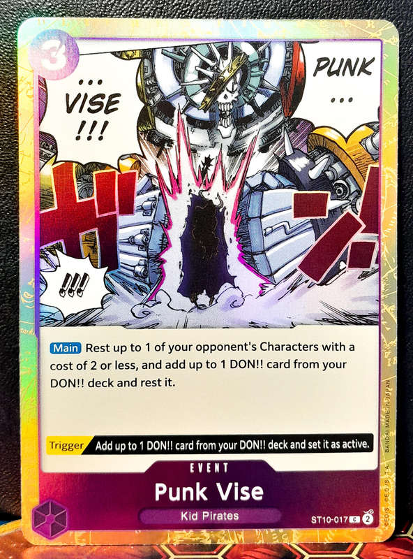 One Piece Trading Card Game - Punk Vise ST10-017 - GOLD HOLO FOIL - NM