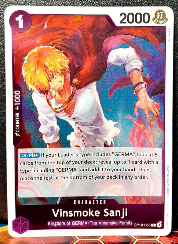 One Piece Trading Card Game - Vinsmoke Sanji OP10-063 - FOIL RARE  - NM